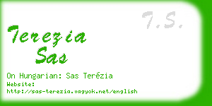 terezia sas business card